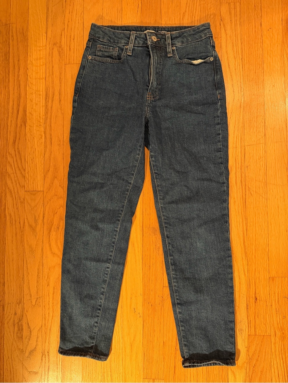 Old Navy Women’s O.G. Straight High Rise Dark Wash Jeans Size 4